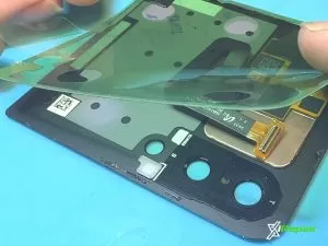 Replacing top glass water resistant seal on flip smart phone