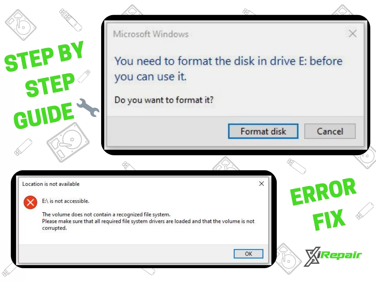 How To Fix You Need To Format The Disk In Drive Before Using It Error Windows Miscosoft